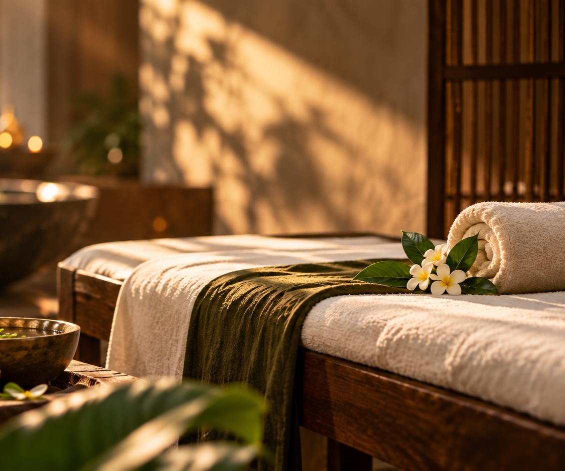 Open-air rainforest pavilion and stone lotus water basin at Prana Sanctuary in Dambulla